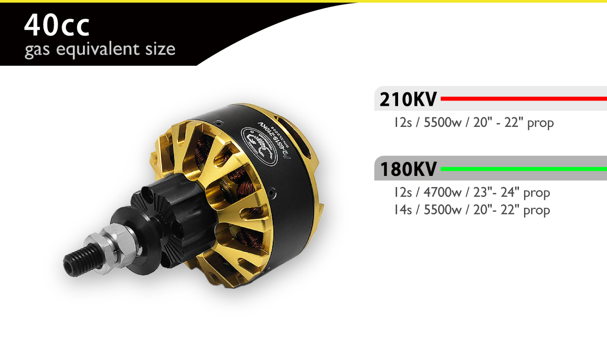 Scorpion A2-6518-210kv (40cc / 5500w / 12s) features